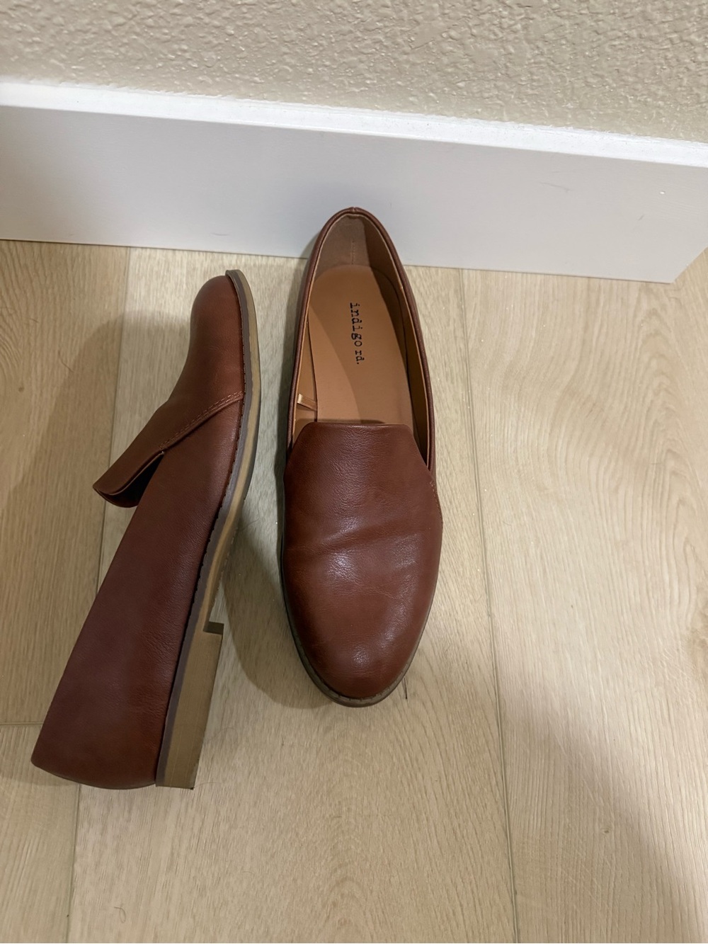Women’s Brown Leather Slip-On Loafers